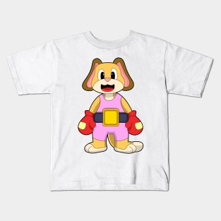 Dog at Boxing with Boxing gloves Kids T-Shirt